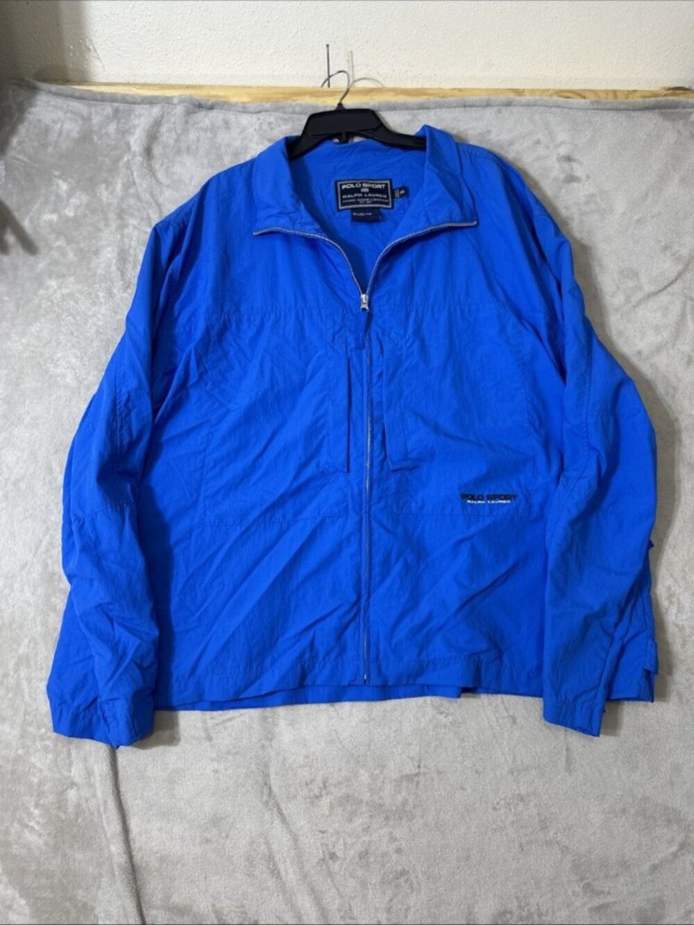 Polo Sport Ralph Lauren windbreaker jacket blue full zip nylon XXL
